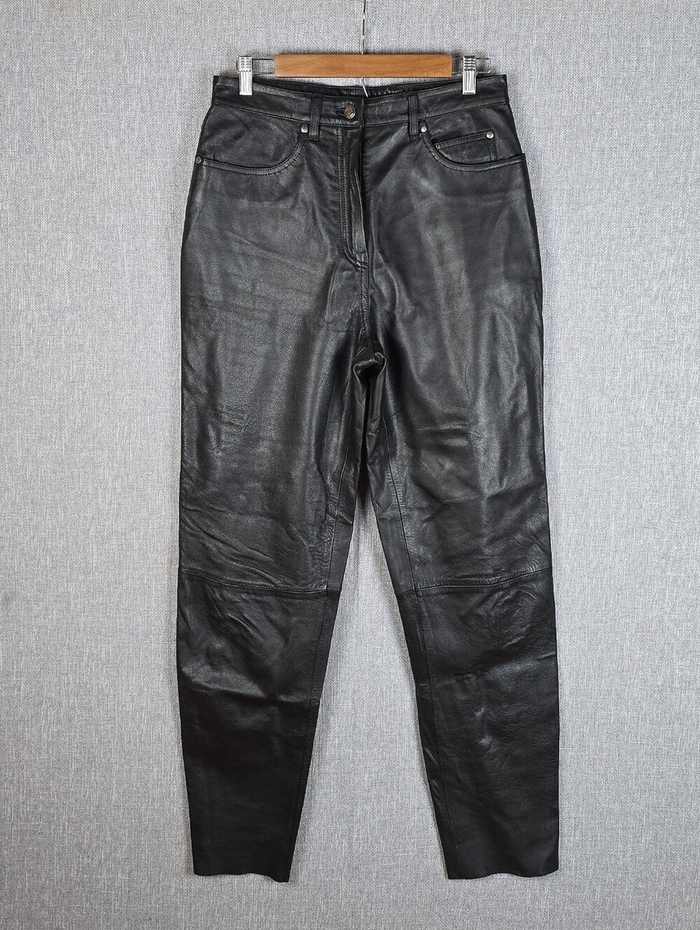 Harley Davidson Womens Black Leather Motorcycle/Riding Pants 40/12(30×32)
